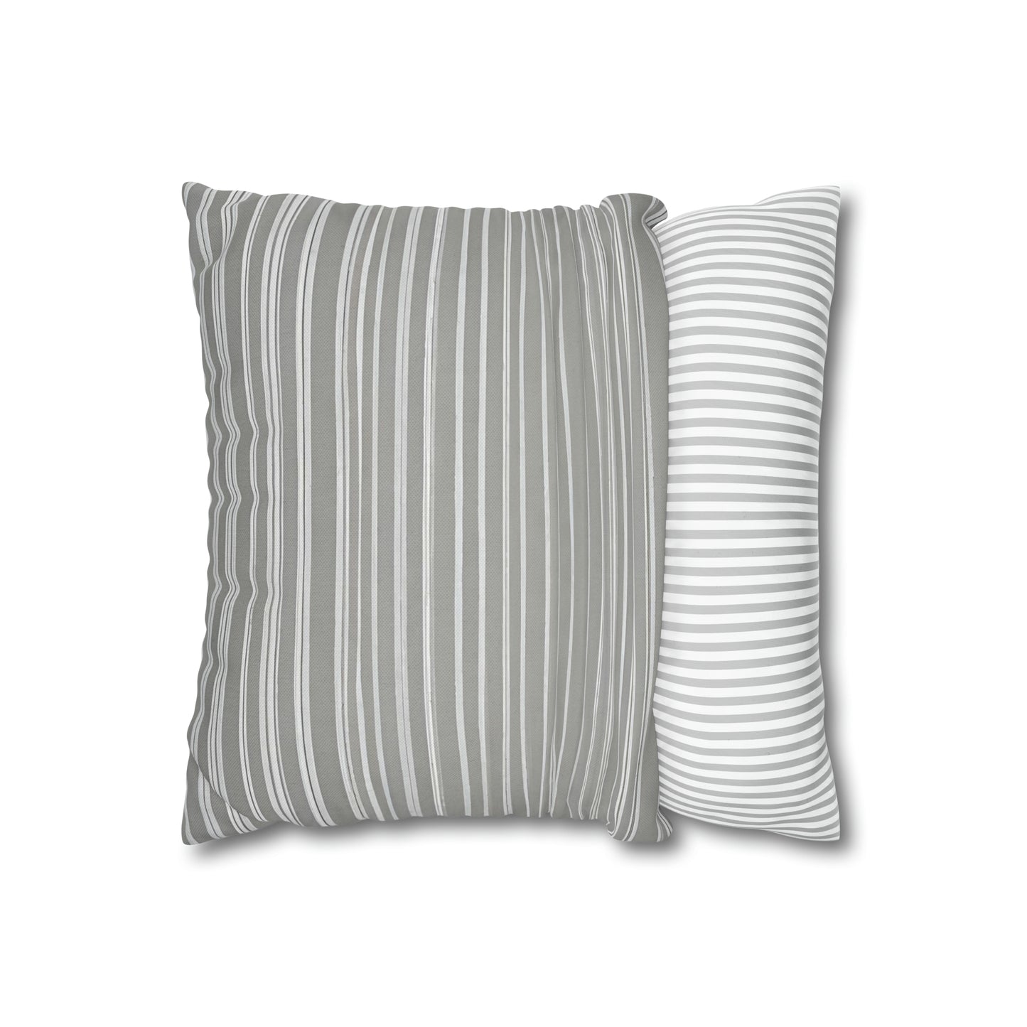 French Provincial Grey and White Stripes