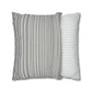 French Provincial Grey and White Stripes