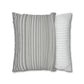 French Provincial Grey and White Stripes