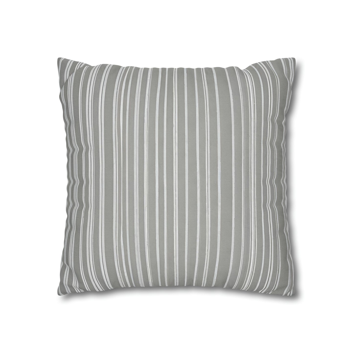 French Provincial Grey and White Stripes
