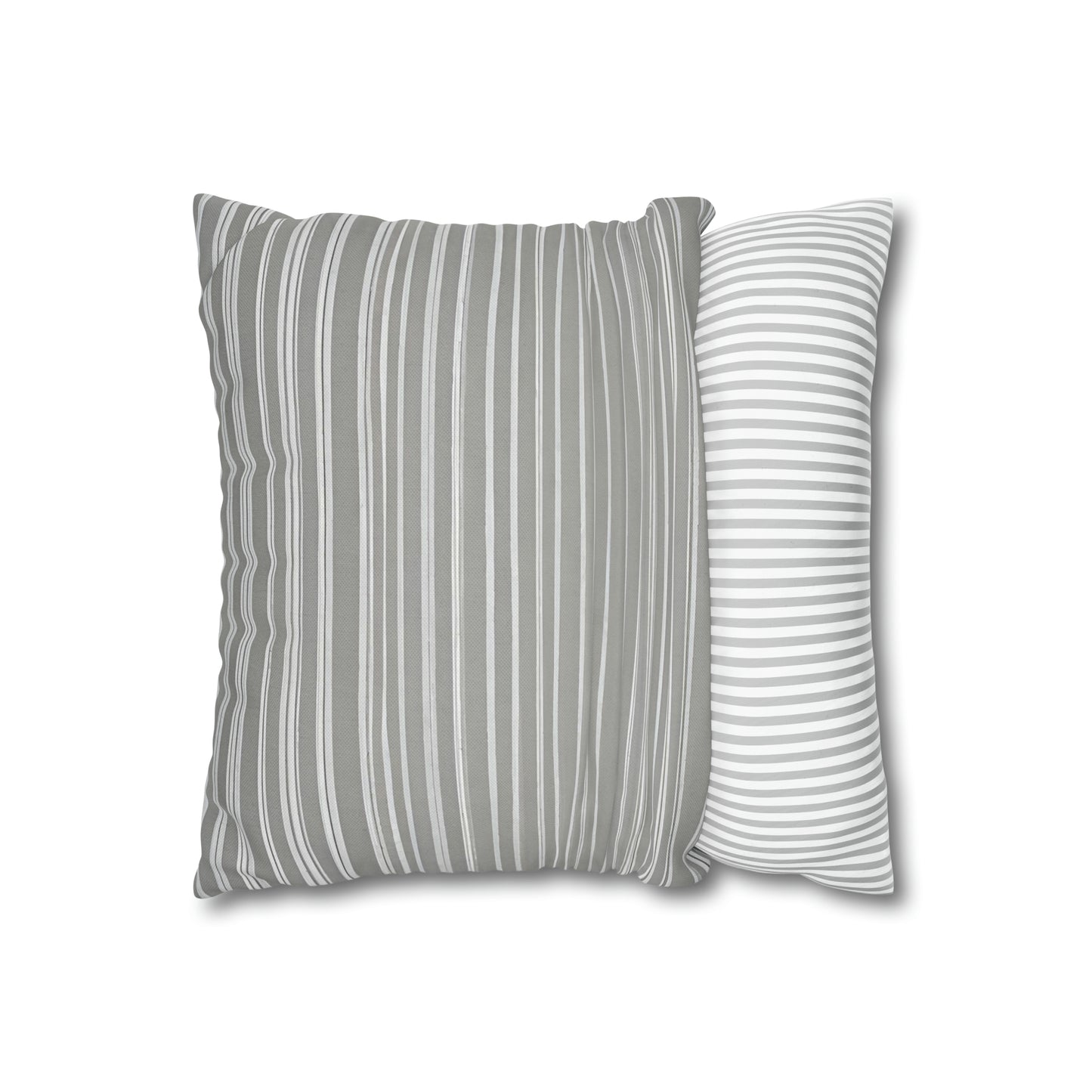 French Provincial Grey and White Stripes