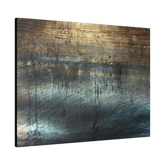 Copper Reeds on Lake. Canvas