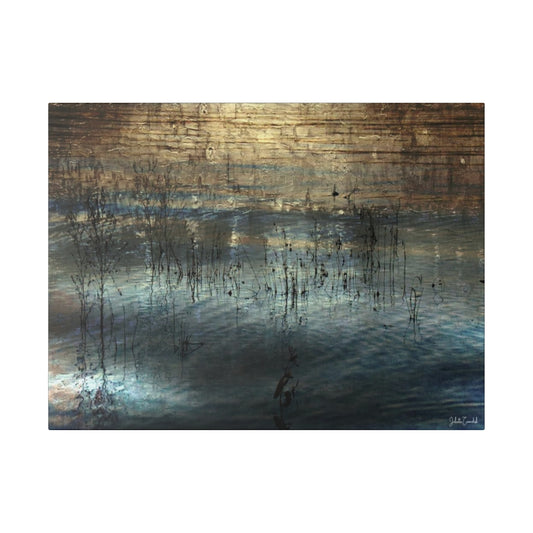 Copper Reeds on Lake. Canvas