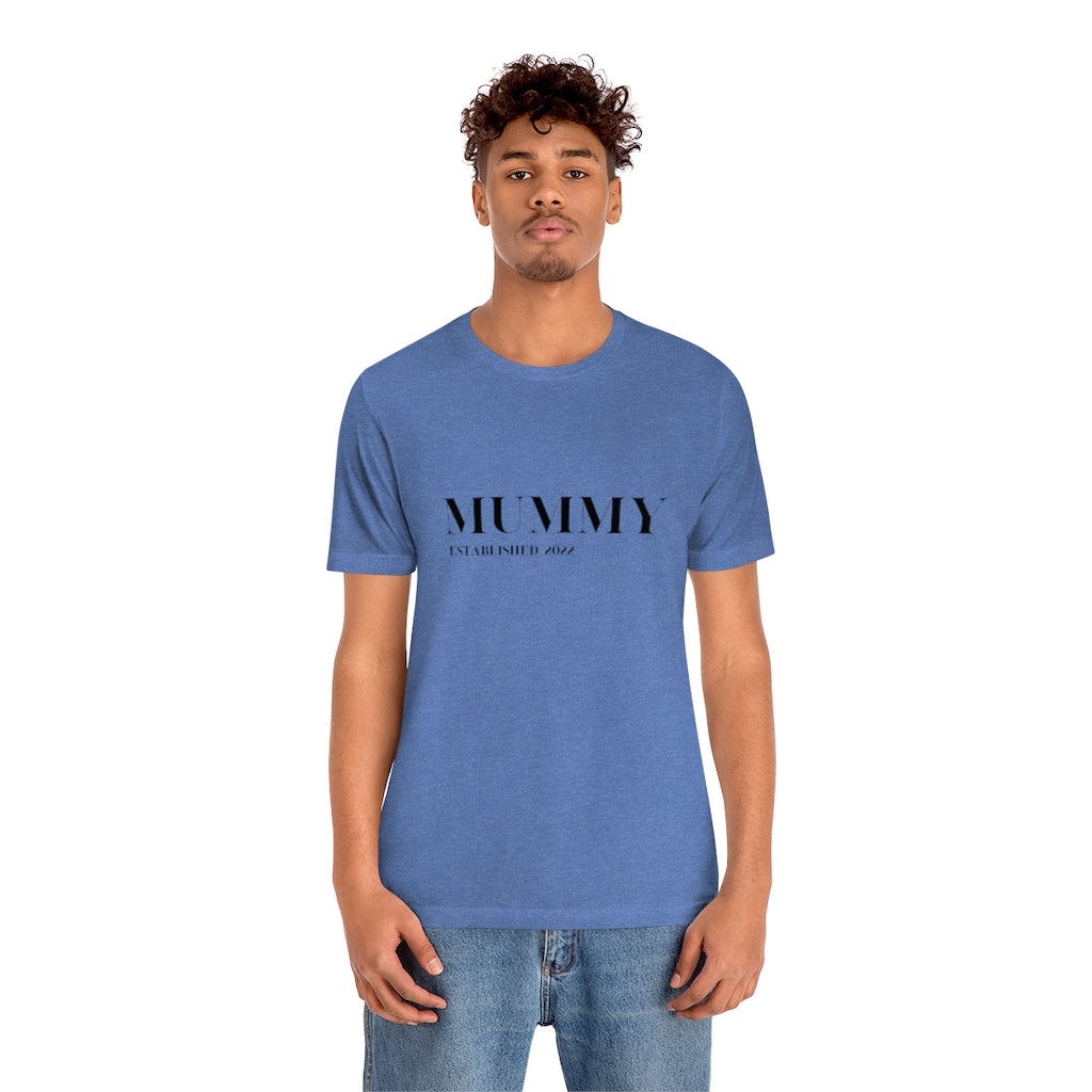 Cavendish. New Mummy Established 2022. Unisex Jersey Short Sleeve Tee