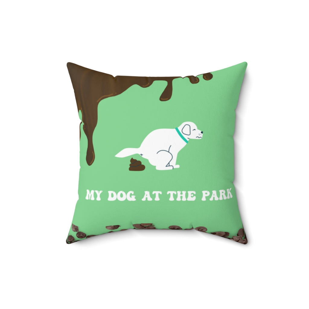 My Dog At The Park Cushion Cover