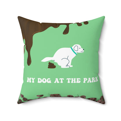 My Dog At The Park Cushion Cover