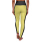 High Waisted Yoga Leggings - Yellow and Black.