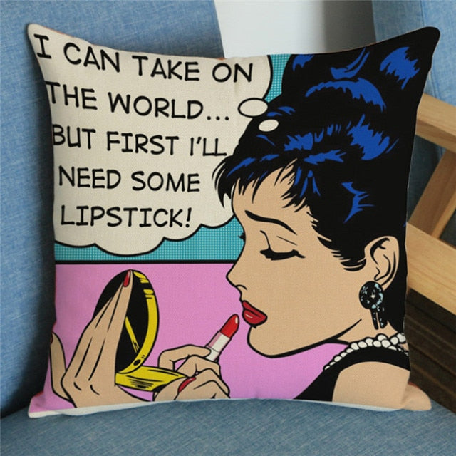 Be Bold Pop Art Cushion Cover