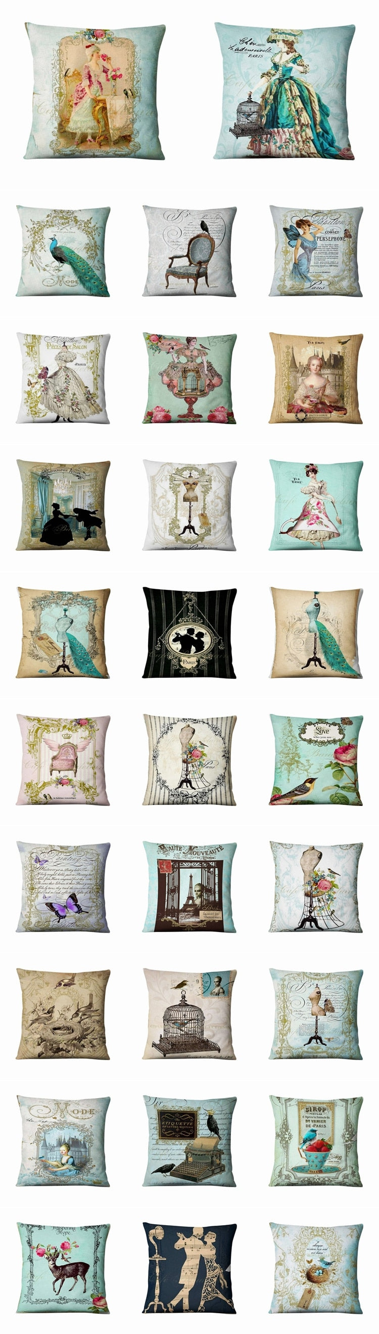 Vintage Baroque Cushion Covers.