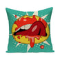 Pop Art Red Shoes Cushion Cover