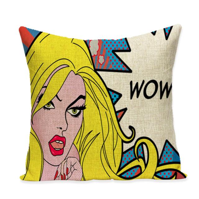 Pop Art Red Shoes Cushion Cover