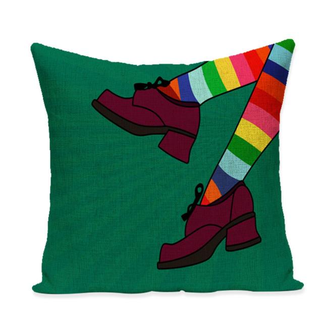 Pop Art Red Shoes Cushion Cover