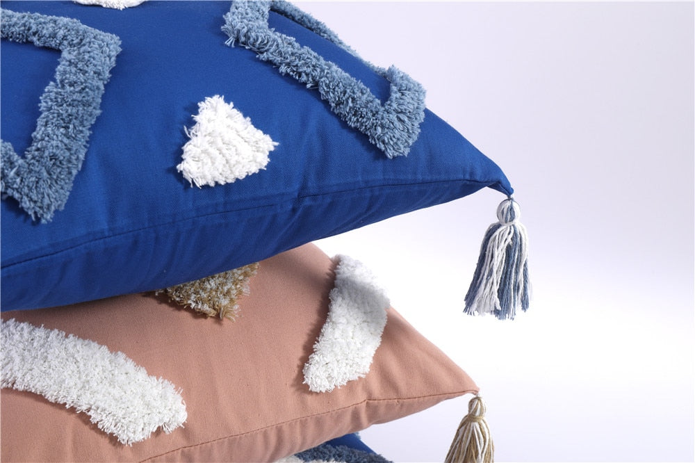 Tufted Tassel Cushion Covers.