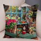 Oil Painting Cat Cushion Covers.