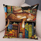 Oil Painting Cat Cushion Covers.