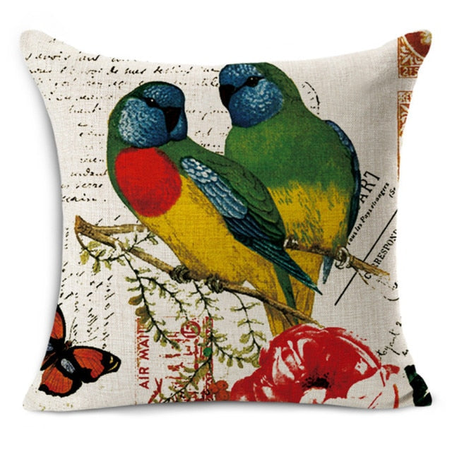 Birds and Hearts Cushion Covers.