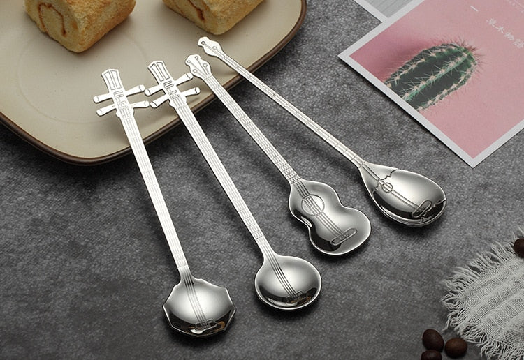 Guitar Shaped Coffee Stirring Spoon