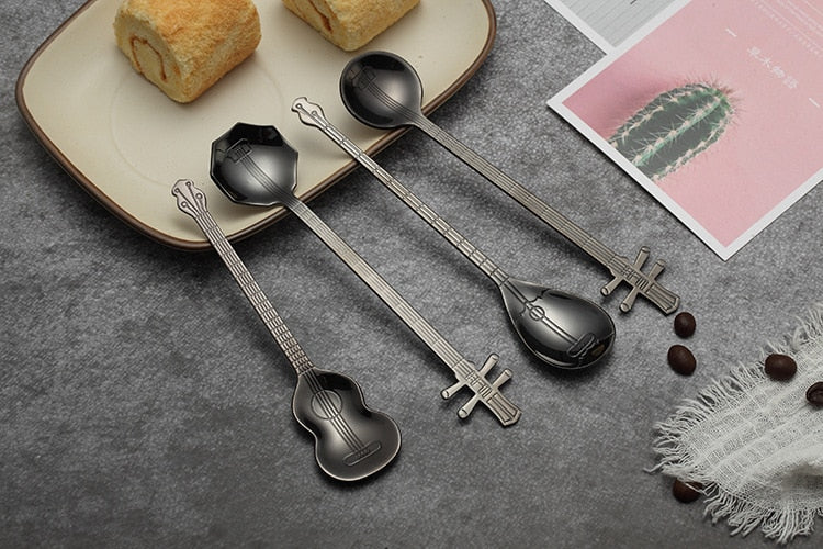 Guitar Shaped Coffee Stirring Spoon