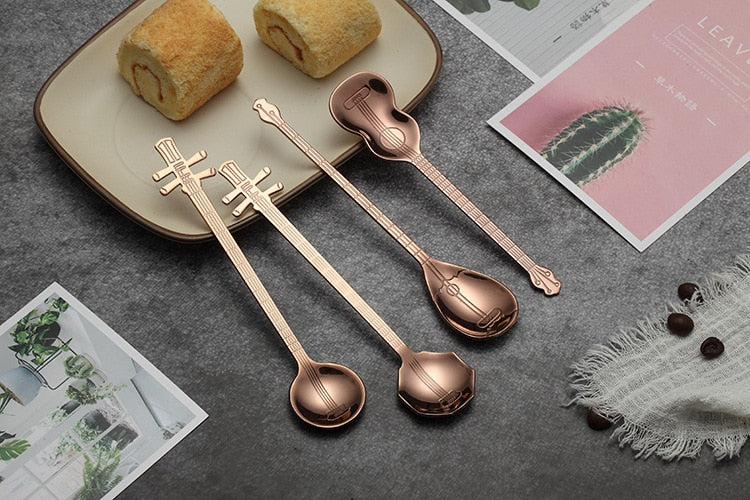 Guitar Shaped Coffee Stirring Spoon