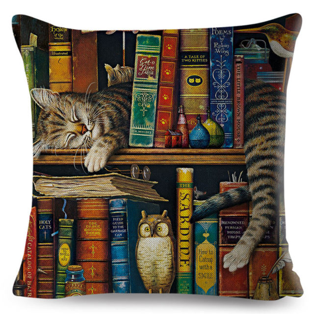 The Curious Cat Cushion Cover Series.