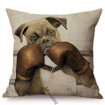 Quirky Animal Portraits Cushion Cover Series.