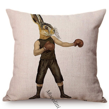 Quirky Animal Portraits Cushion Cover Series.