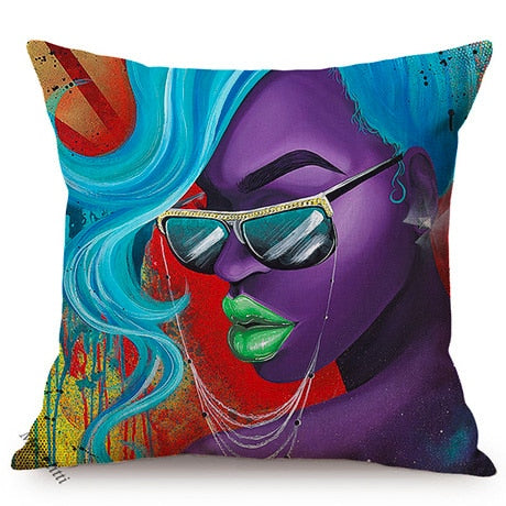 Portrait Pop Art Cushion Covers.