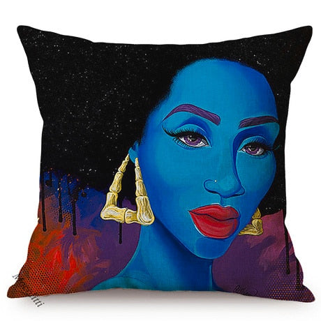 Portrait Pop Art Cushion Covers.