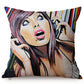 Portrait Pop Art Cushion Covers.