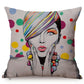 Portrait Pop Art Cushion Covers.