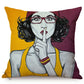 Portrait Pop Art Cushion Covers.