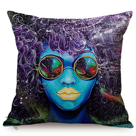 Portrait Pop Art Cushion Covers.