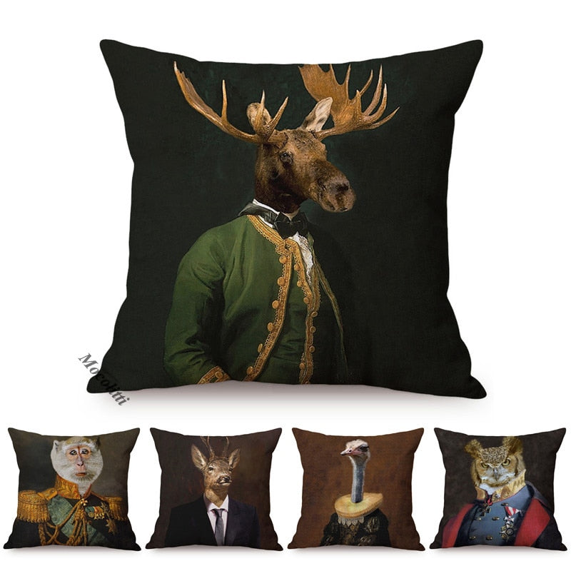 The Distinguished Animals Cushion Cover Series.