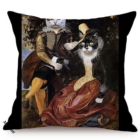 European Royal Cats Cushion Cover Series.