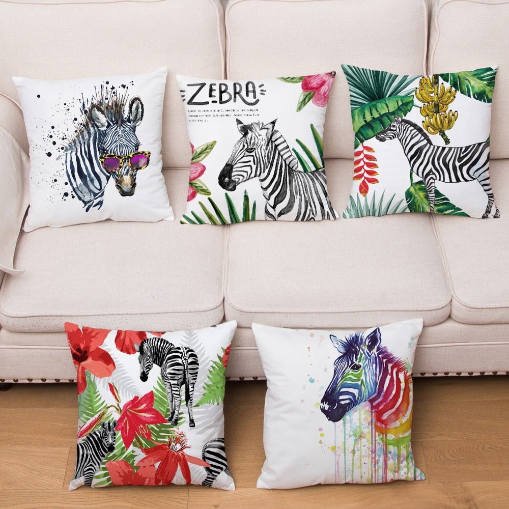 Water Color Zebra Print Cushion Cover Series.