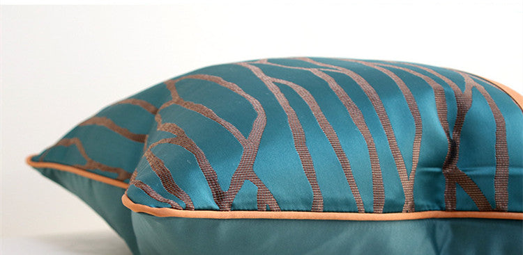 Teal and Cream Cushion Covers