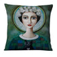 The Painted Girl Cushion Covers.