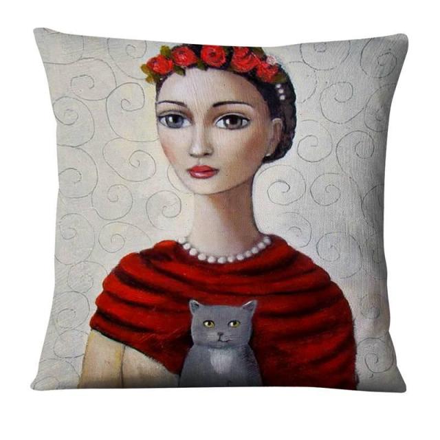 The Painted Girl Cushion Covers.