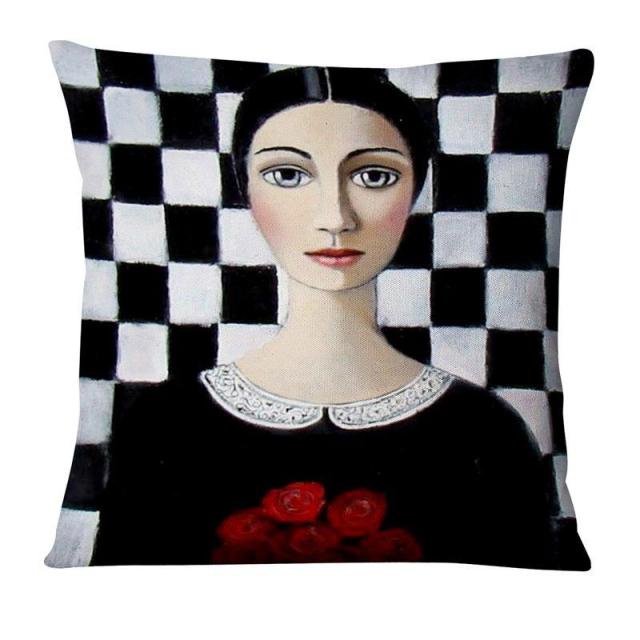 The Painted Girl Cushion Covers.