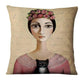 The Painted Girl Cushion Covers.