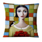 The Painted Girl Cushion Covers.