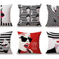 Lips, Nails and Red Cushion Covers.