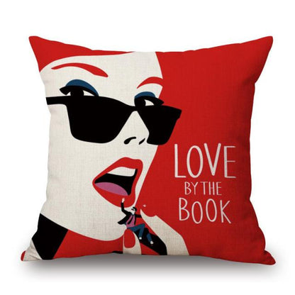 Lips, Nails and Red Cushion Covers.