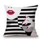 Lips, Nails and Red Cushion Covers.