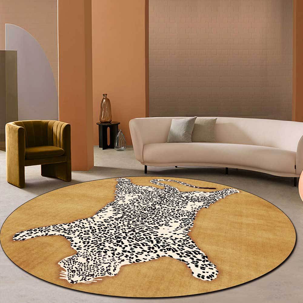 Exquisite Round Tiger Rug