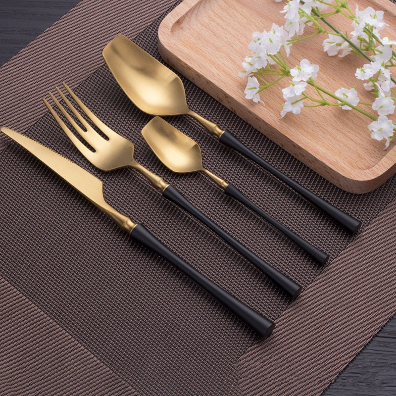 Elegant Four-Piece Cutlery Set.