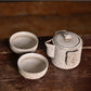 Decorated Layered Porcelain Tea Pot.