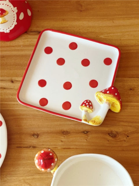 Red Spotted Tea Set