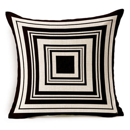 Patterned Black and White Cushion Covers.
