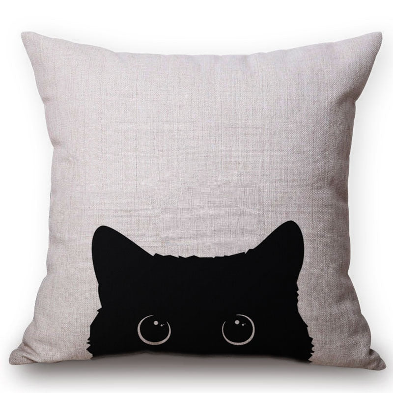 Peek-A-Boo Cat Cushion Cover